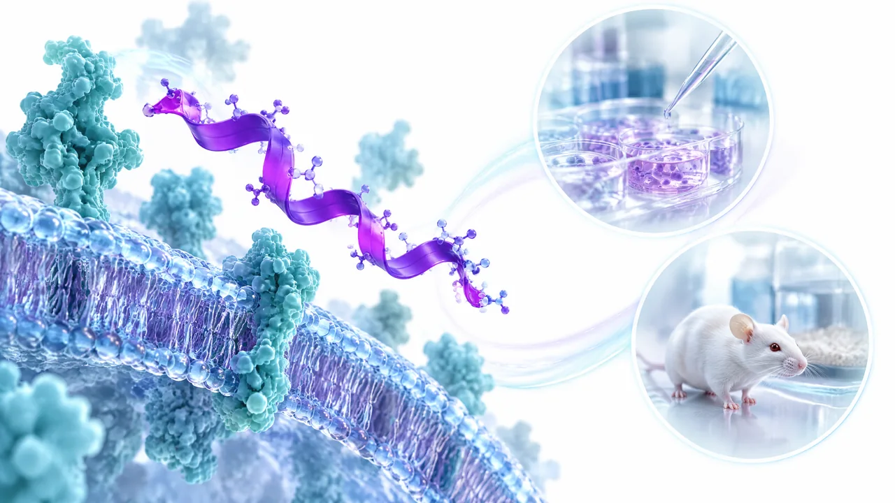 Original conceptual science illustration for PNC-27; the adjoining labelled figure separates established biology from observed and unverified findings.