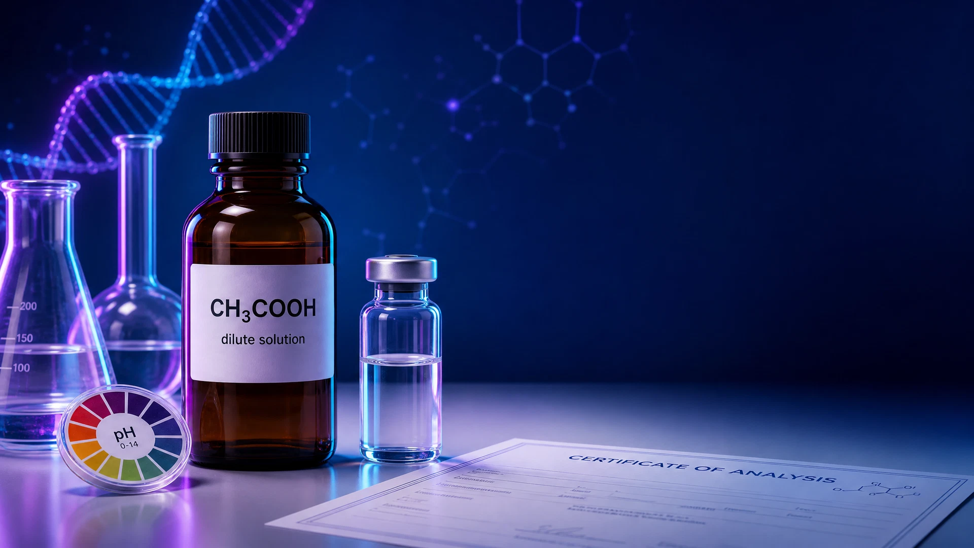 Scientific illustration for Dilute Acetic-Acid Solution for Peptide Research: When It Is and Is Not Appropriate